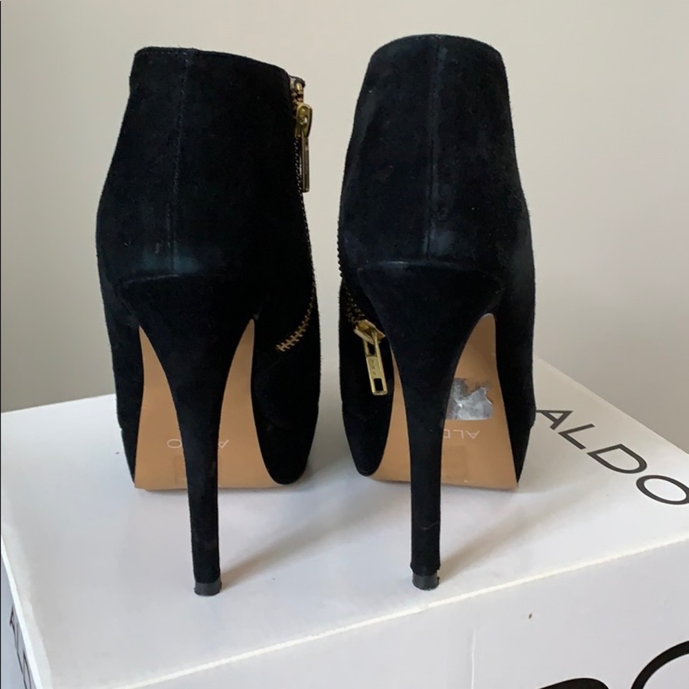 Aldo Suede Platform Pump Ankle Bootie - image 2
